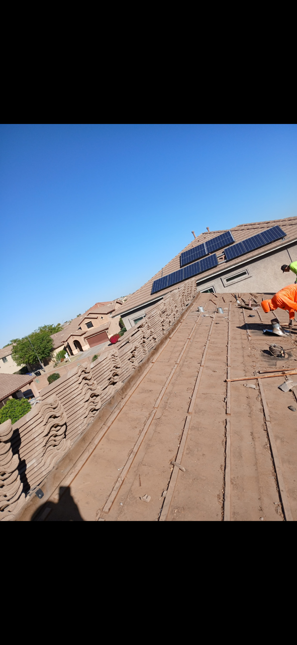 Tile Installation in Progress
