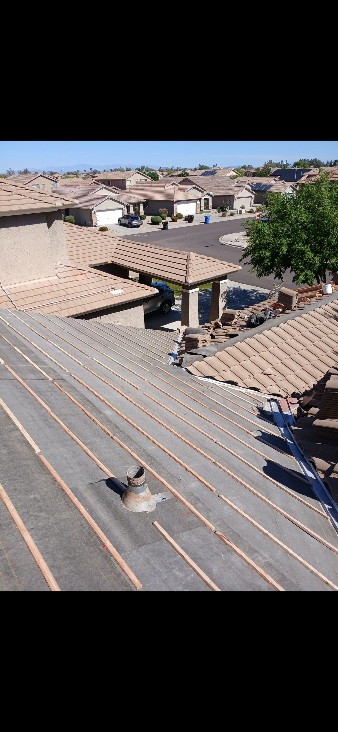 Battens and Partial Tile
